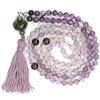 purple fluorite mala, japa, mantra, prayer beads, sanskrit, chanting